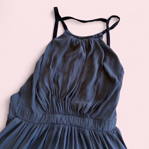 Free People Size 6 Maxi Backless Gray High Neckline Dress - Picture 3 of 6